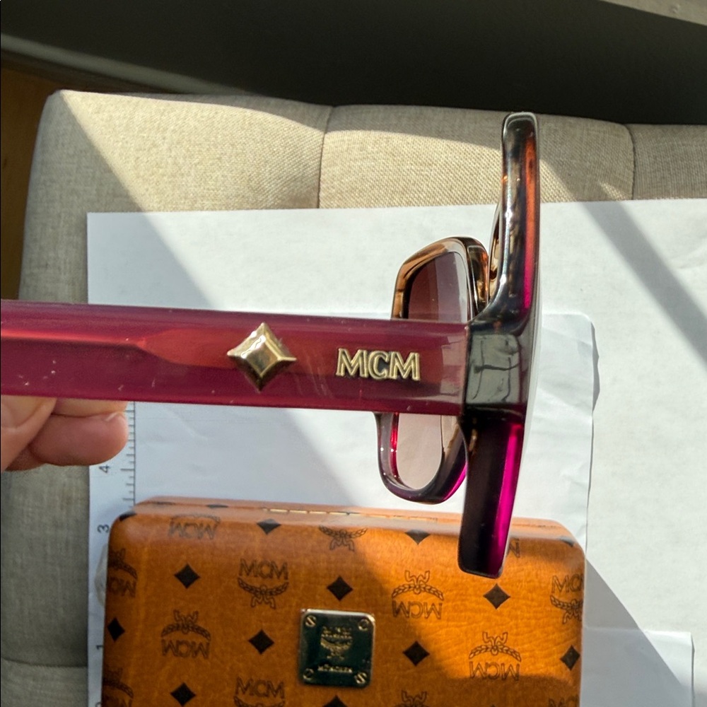 MCM NWT Authentic Women's Oversized Acetate Frame Sunglasses - Picture 12 of 13